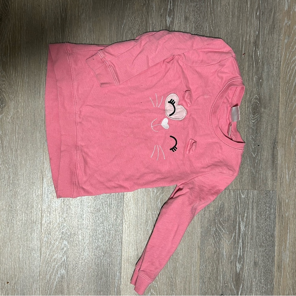 5t girls pink long sleeve sweat shirt